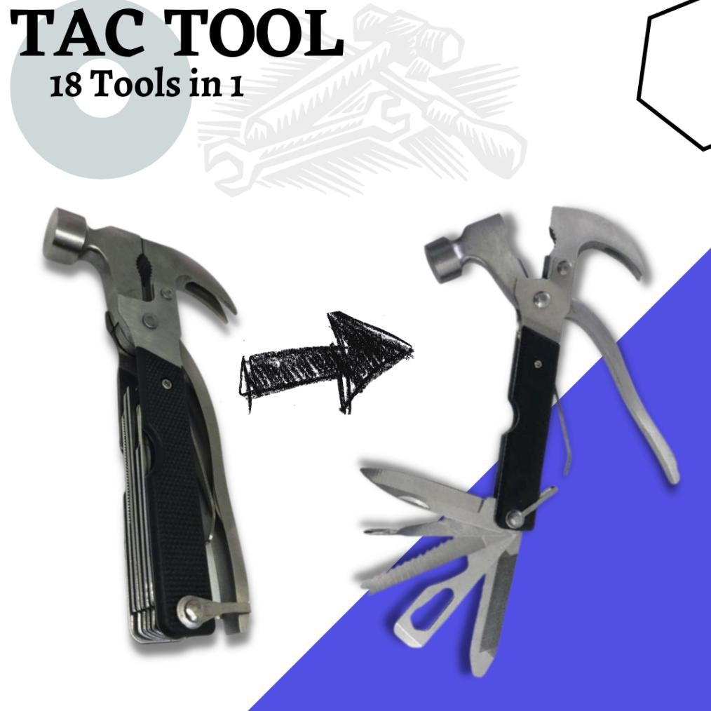 Palu Multifungsi Serbaguna Tac Tool 18 In 1 Praktis Dalam Satu Genggaman Tang