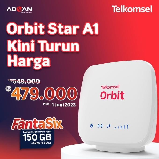 modem wifi 4g telkomsel orbit star a1 free 150gb