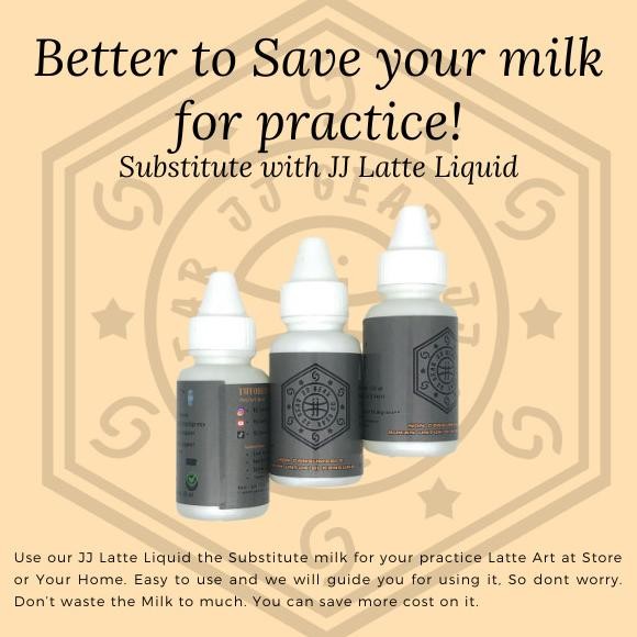 JJ latte art liquid pengganti susu untuk latihan HIGH QUALITY