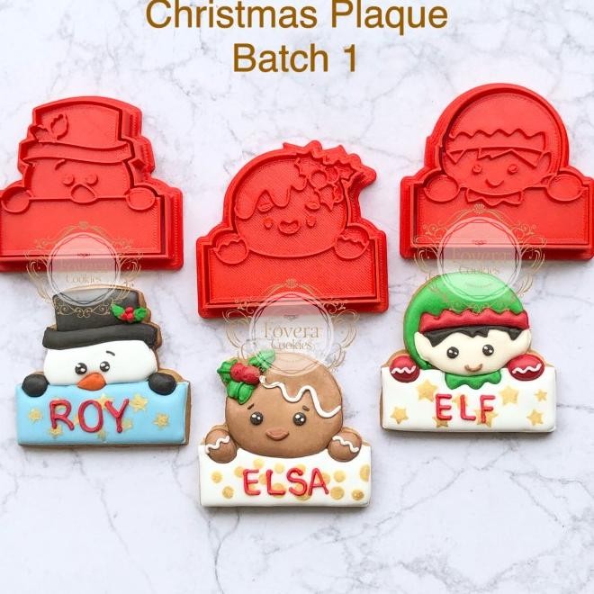 

(Satuan) Christmas Plaque Batch 1 Cookie Cutter