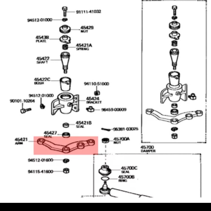 Arm Kit Steering Toyota Hardtop 2f FJ40 BJ40 FJ45