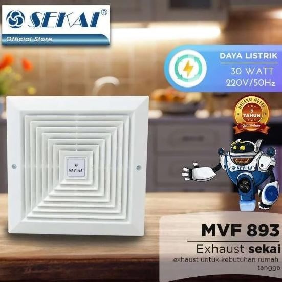 

TERSEDIA HEXOS EXHAUST FAN CEILING 8 INCH SEKAI MVF-893