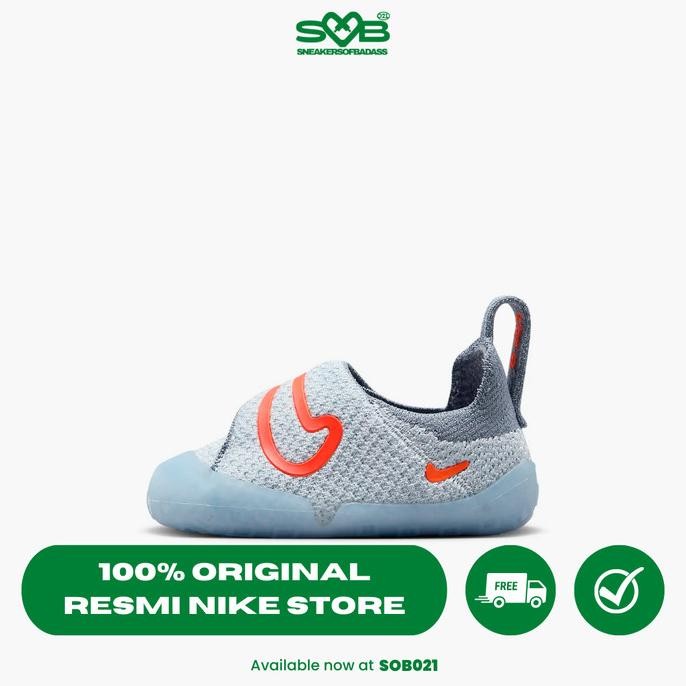 Nike Toddler Swoosh 1 Shoes Light Armory Blue/Football Grey/Orange - FB3244-400