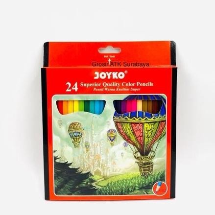 

Pensil Warna / Pensil Gambar / Color Pencil JOYKO 24 WARNA PANJANG CP-101