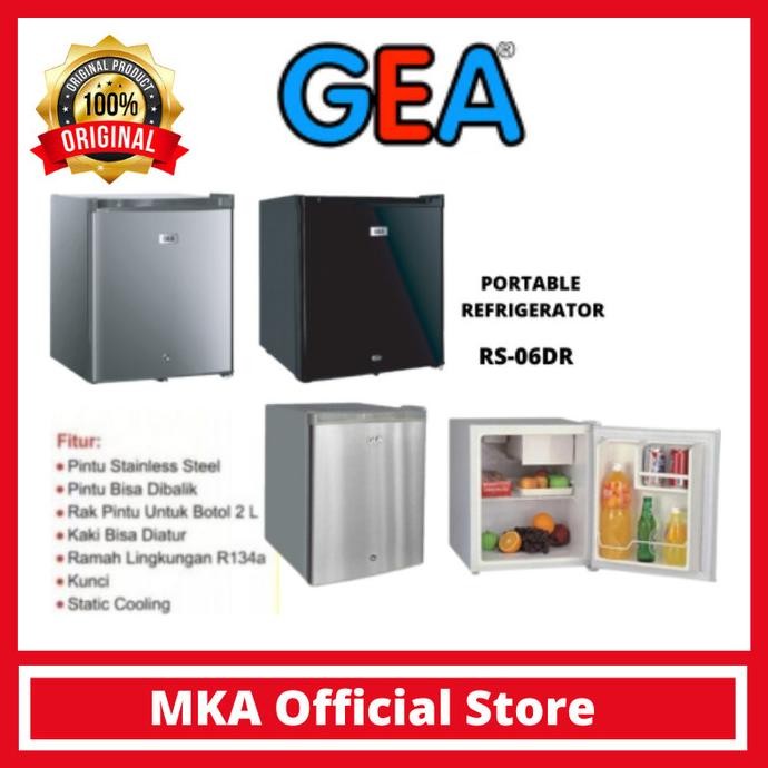 

TERSEDIA [GRAB/GOJEK] GEA KULKAS MINI BAR PORTABLE RS-06DR BLACK