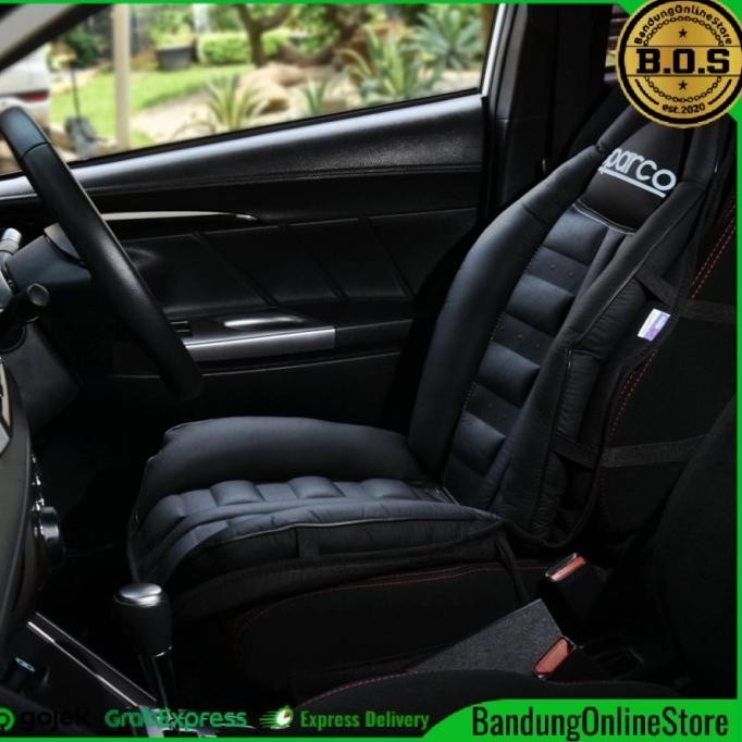 Original Sparco Alas Jok Mobil Sporty Universal - Hitam Restock