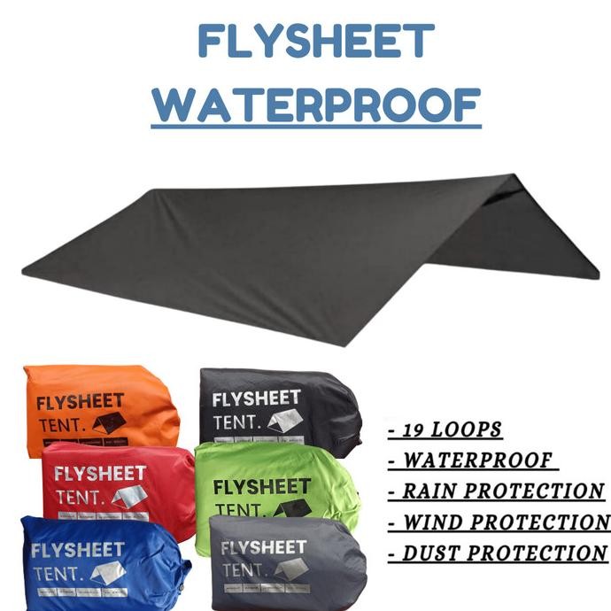 Flysheet 4x6M Bahan Tebal Anti Air Tutup Atap Pelindung Tenda Camping NLS
