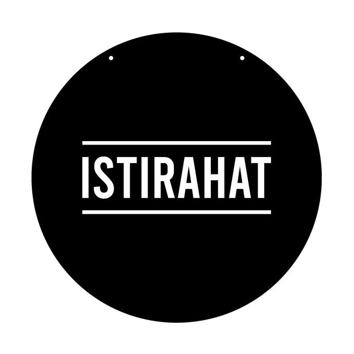 Promo Sign Board Akrilik | Istirahat | Papan Label Akrilik Sedang Istirahat
