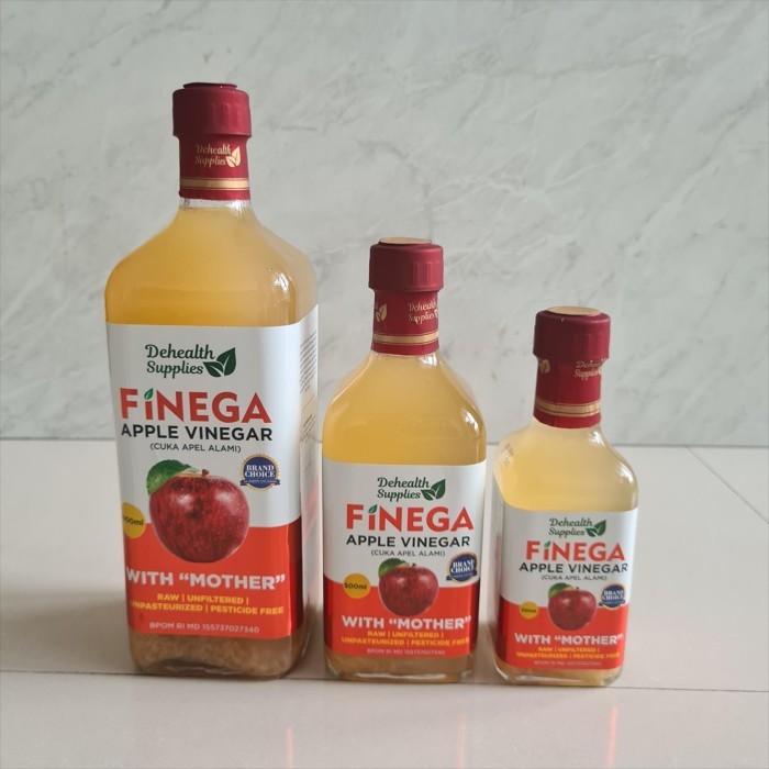 

PROMO Finega Cuka Apel Apple Vinegar ACV With Mother 500ml (kaca) Vinega