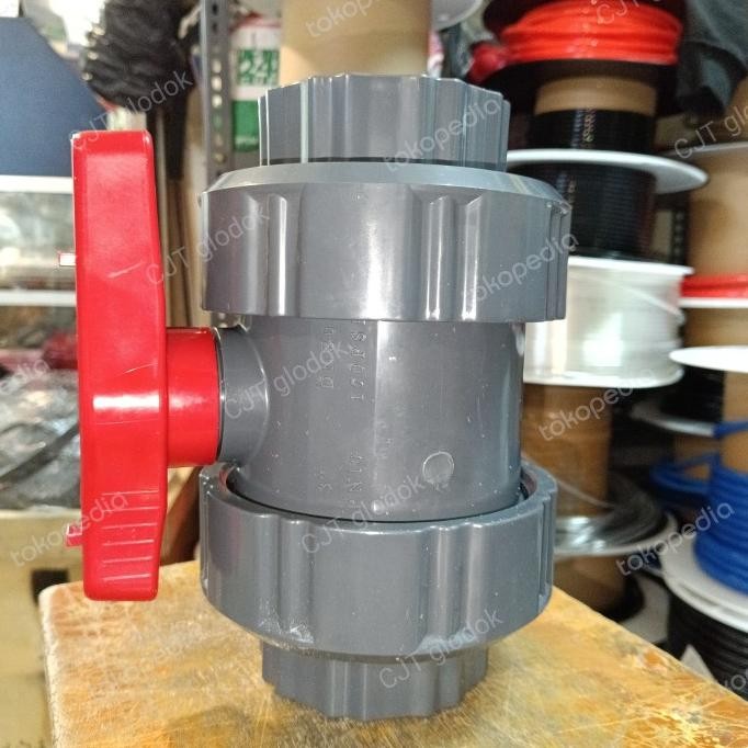 ball valve true union pvc 3" inch / ball valve watermur pvc