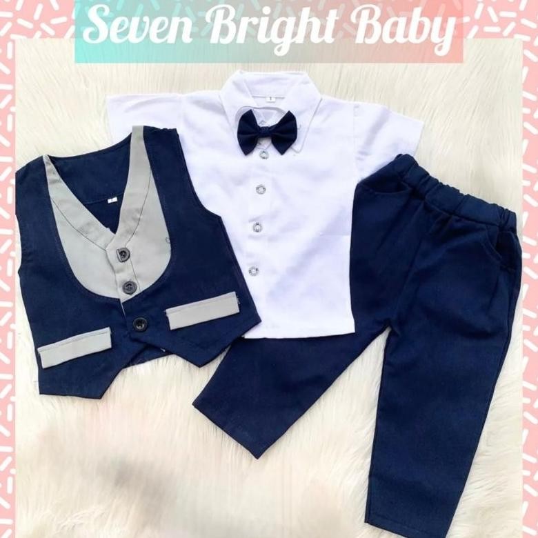 Gior Setelan Baju Pesta Rompi 4 In 1 Pesta Anak Cowok 1 - 6 Tahun