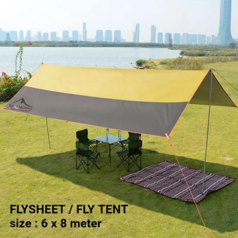 Hab Flysheet Tenda Ukuran 6X8 Meter 2 Warna - Flysheet 6X8 Wateroof - Flysheet Hexagonal 6X8 - Flysh