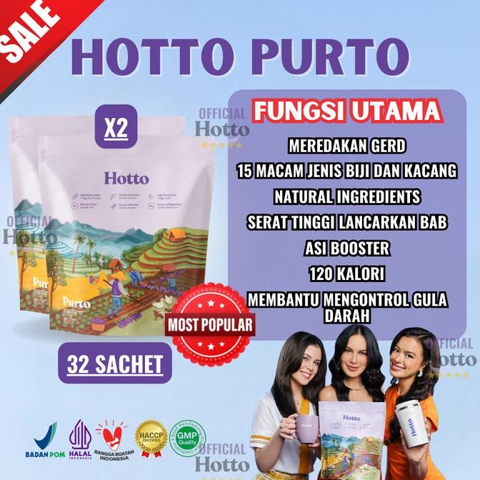 

SALE!! 2x Hotto Purto Pouch (Total 32 sachet) Multigrain Purple Potato
