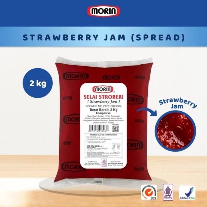 

Selai Morin Strawberry Jam Spread Refill Pouch 2 kg READY