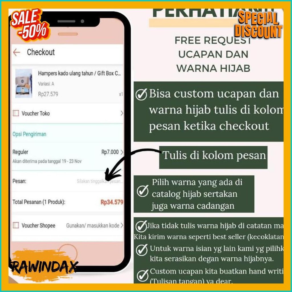

Hampers Hijab Bella Square Kado Gift Box Lebaran Ulang Tahun Ramadhan Wisuda Wedding Anniversary (Order Sebelum Ketinggalan)