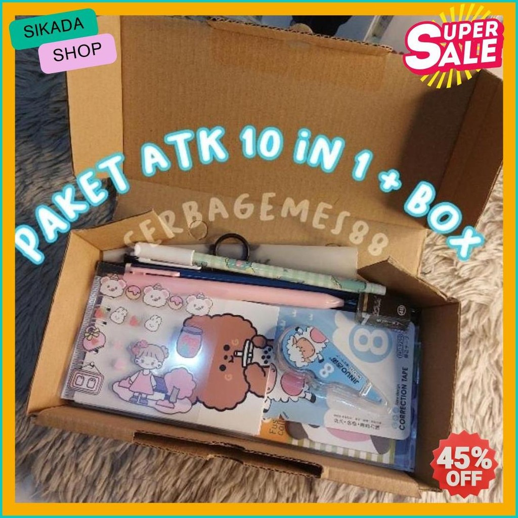 

Serbagemes88 - Set Alat Tulis 10 In 1 Lengkap / Stationery Untuk Souvenir Hadiah / Hampers Kado Gift Sekolah / Hampers Wisuda Ulang Tahun / Alat Tulis Paket / Alat Tulis Murah / Paket Anak Unik Dan Bermanfaat / Box Kado Perempuan Laki Laki / Buku Tulis