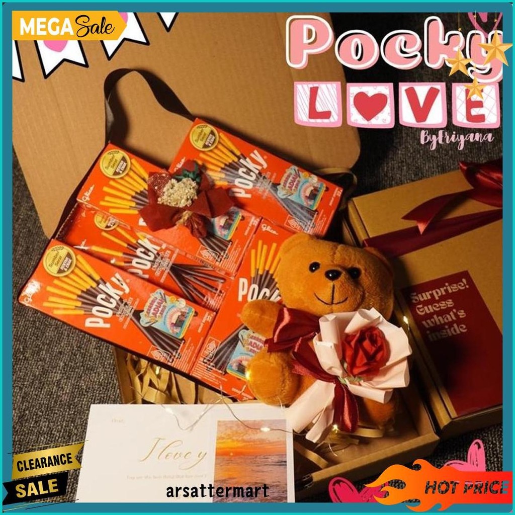 

Pocky Love Hampers Snack Box Kado Ulang Tahun Pacar Kado Valentine Gift Box Hampers Coklat Premium Hadiah Boneka Wisuda Anniversary Sempro Sahabat Hadiah Unik Cewek Cowok (Lagi Rame)