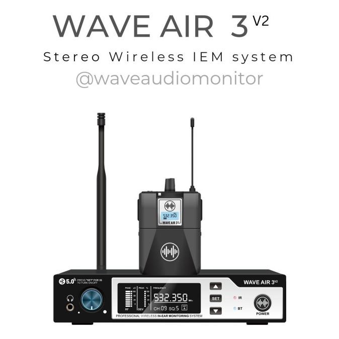 TERLARIS - WAVE AIR 3 wireless IEM system stage panggung wave audio monitor
