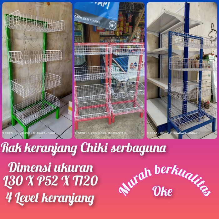 rak keranjang Chiki rak jajan rak Warung