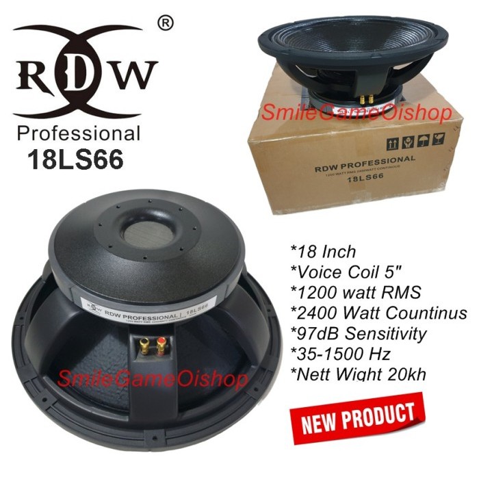 SPEAKER SUBWOOFER RDW 18LS66 (18 INCH ) SPEAKER KOMPONEN SUB 18in