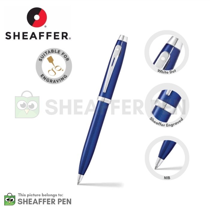 

Ready Sheaffer 100 Glossy Blue Lacquer Ballpoint Pen