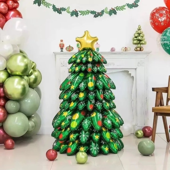BALON FOIL DEKORASI POHON NATAL 4D CHRISTMAS TREE