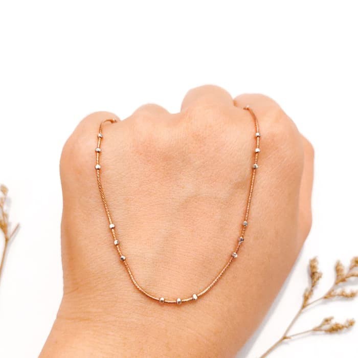 Promo Set Kalung wanita model Koin emas putih elegant emas asli Elegan