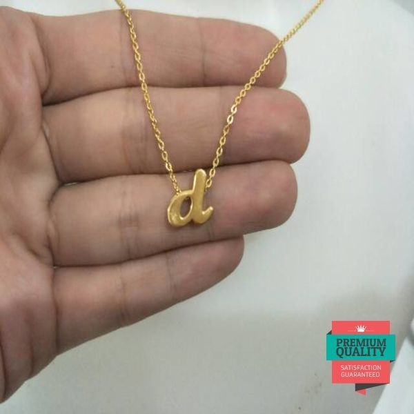 Murah Restock....kalung nagita emas asli kadar 700 huruf d Keren