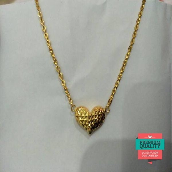 Murah restock....Kalung emas asli kadar 875 model hati full Elegan
