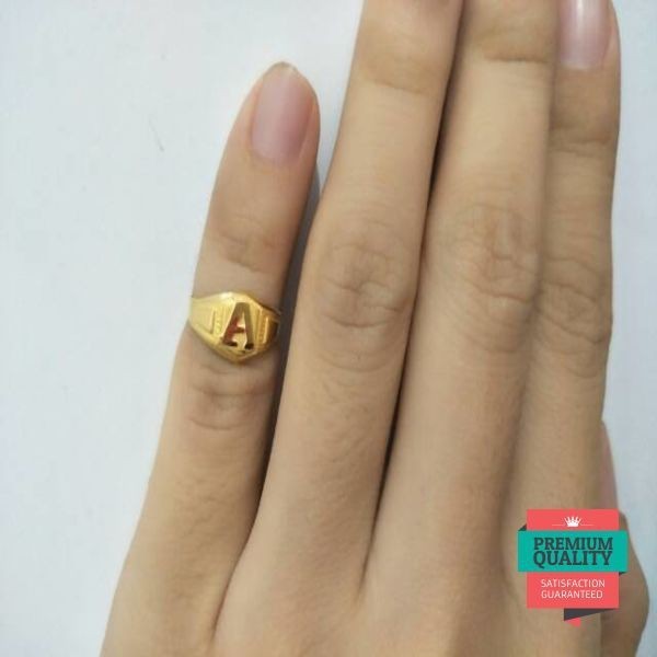 Terlaris Cincin anak emas asli kadar 700 huruf a Keren