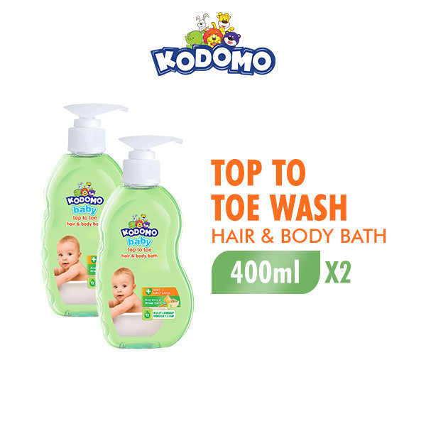 Kodomo Top To Toe Wash Pump 400 ml x2