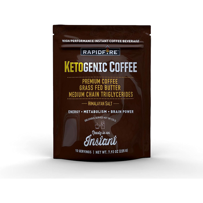 

Rapid Fire Ketogenic Coffee GrassFed Butter MCT Himalayan Salt 225g