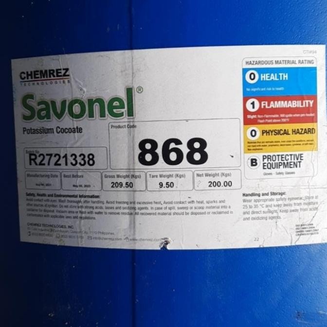 

Potassium Cocoate Savonel 868 kemasan 5 Liter