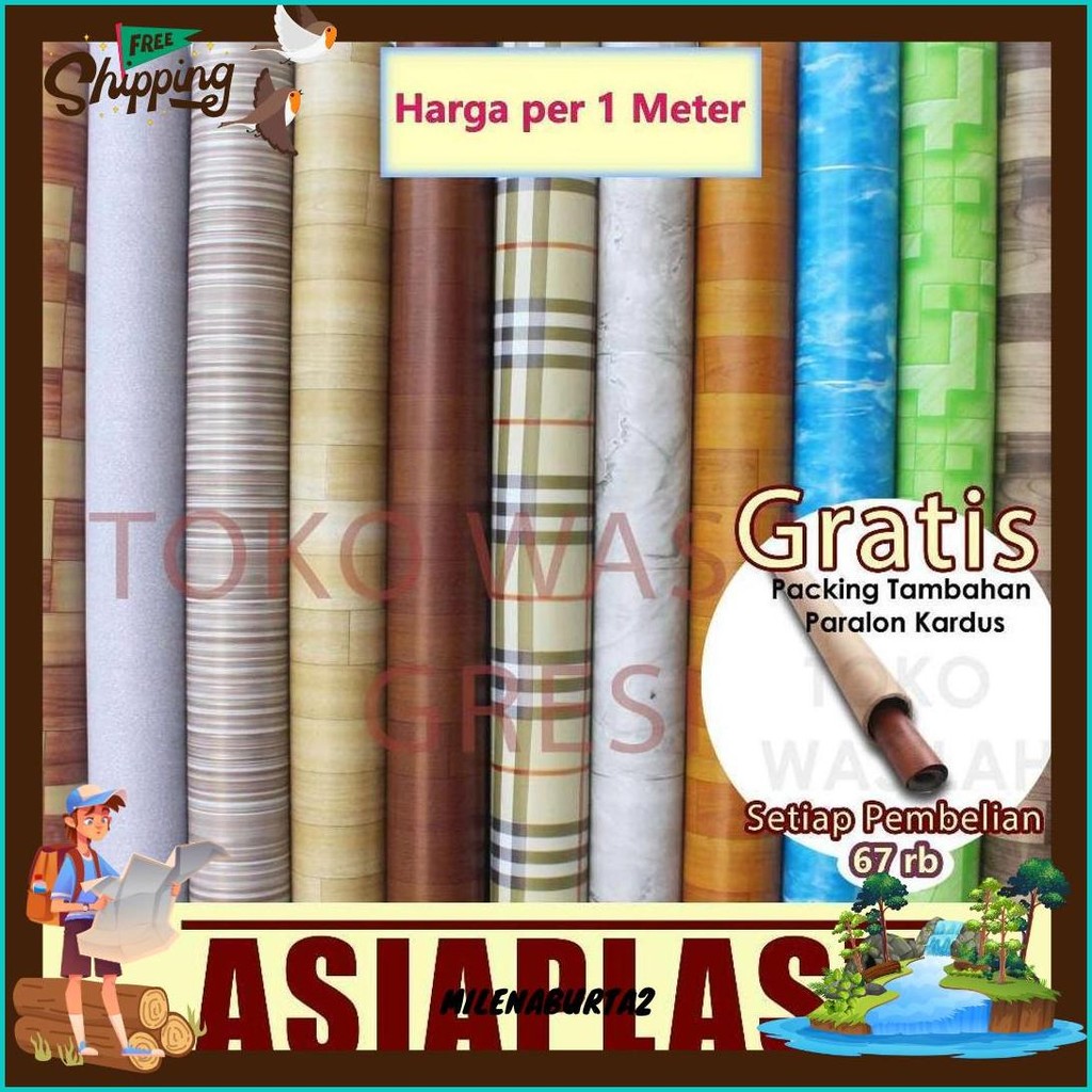 Karpet Plastik/Perlak Lantai /Meja/ Karpet Lantai  Plastik Lebar 1.2Meter Diskon