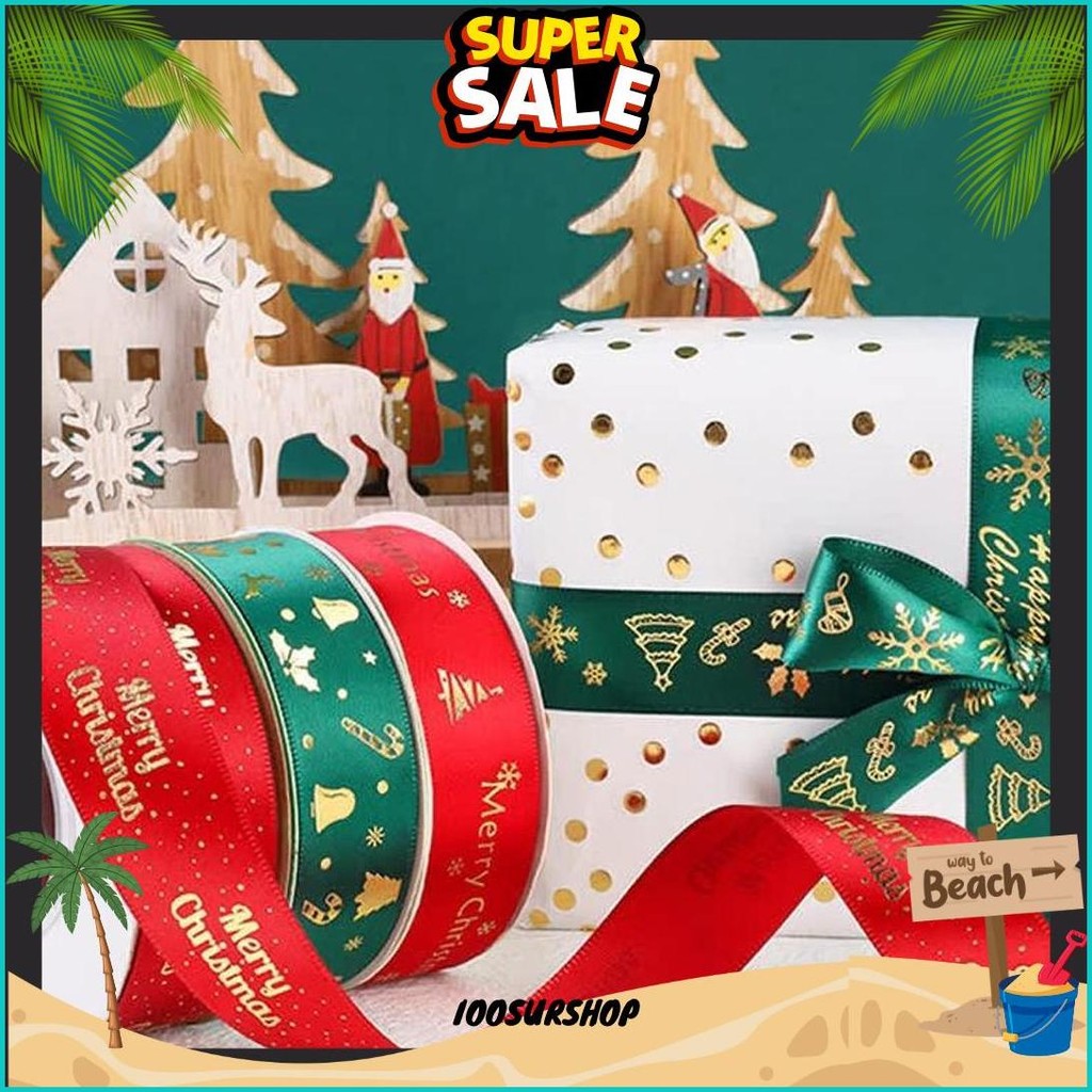 

1 Roll Pita Natal 2,5Cm - Ribbon Premium Christmas Ps112 Murah