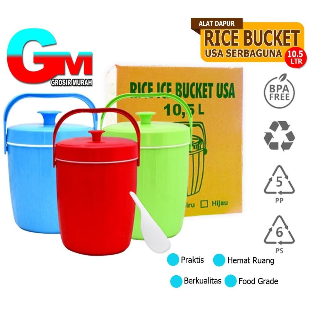 Rice Bucket 10,5 Liter / Termos Nasi / Termos Es Batu  / Termos Nasi Besar / Termos Es Batu Besar