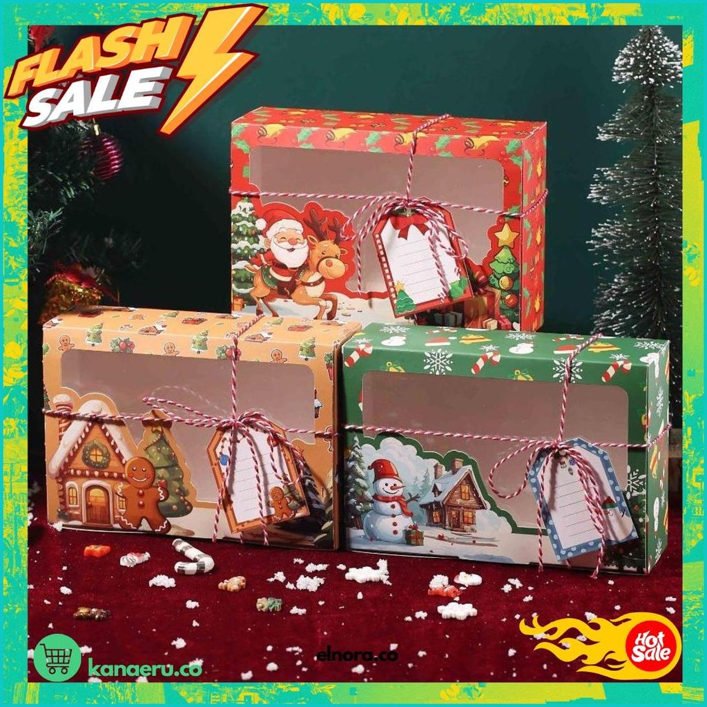 

Gift Box Natal/Kemasan Natal/ Kotak Cookies Natal/ Goodie Bag Natal Xmas New Promo