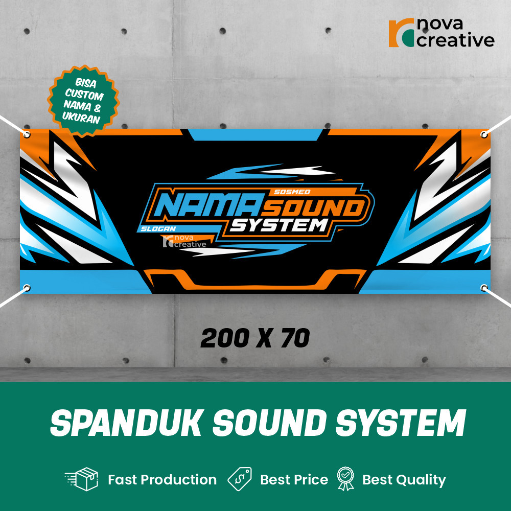Jasa Cetak Banner Mesh Sound System Spanduk Custom Free Desain