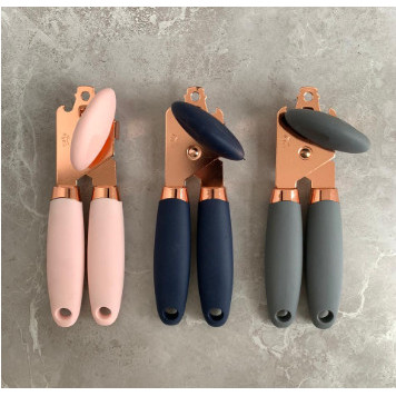 

TERBARU CAN OPENER STAINLESS ROSE GOLD SILICONE HANDLE PEMBUKA KALENG BOTOL