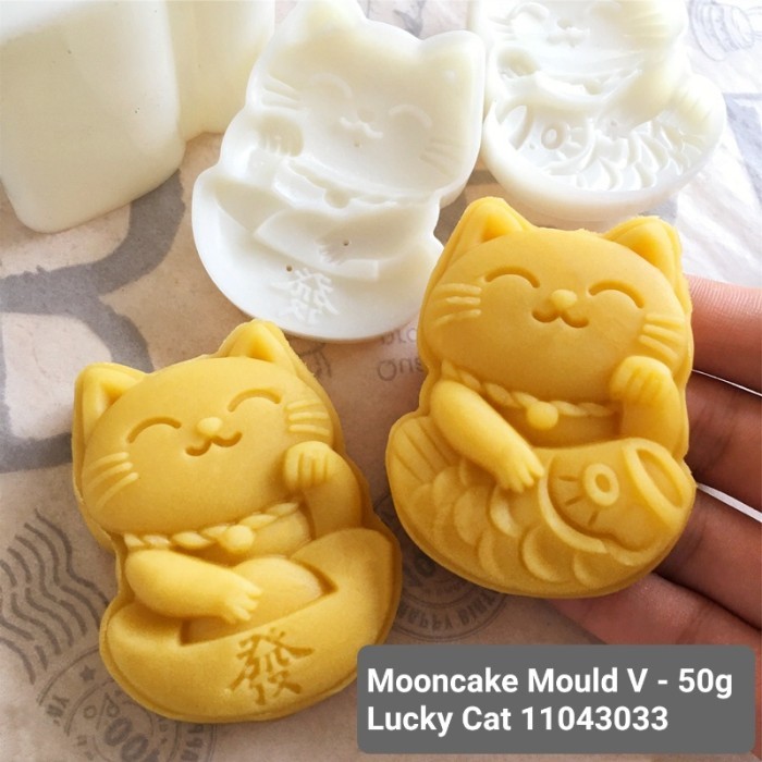 

TERBARU CETAKAN MOONCAKE V 50GR LUCKY CAT MOON CAKE MOULD MOLD KUE BULAN 50G