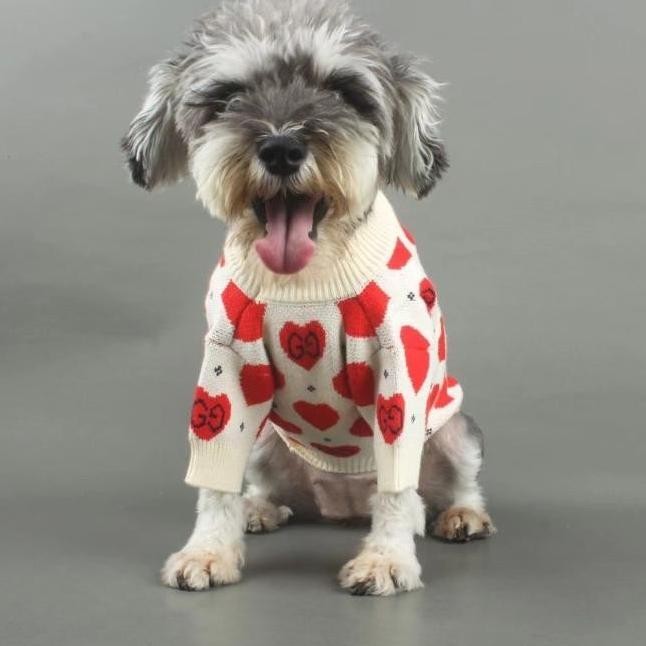 POOCHI HEARTS CHRISTMAS DOG SWEATER / BAJU RAJUT NATAL ANJING HEWAN