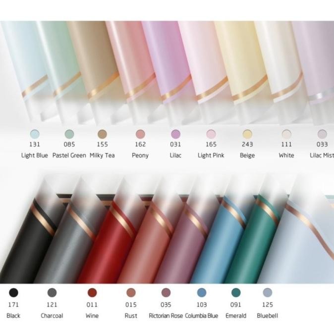 

>>>>>] [GROSIR] transparant gold line cellophane flower wrapping kertas buket 58 x 58 cm