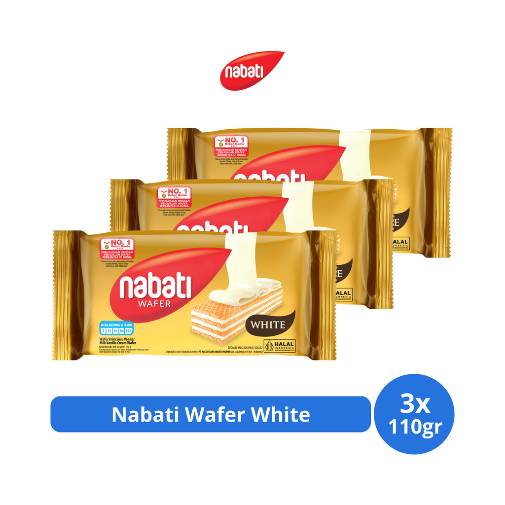 

Nabati Wafer White 110gr x 3 pcs