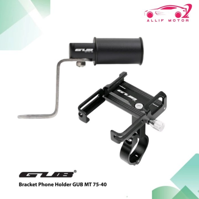 Paket Breket GUB MT 75-40 + P10 Holder HP motor Nmax Fazzio Vario Mio