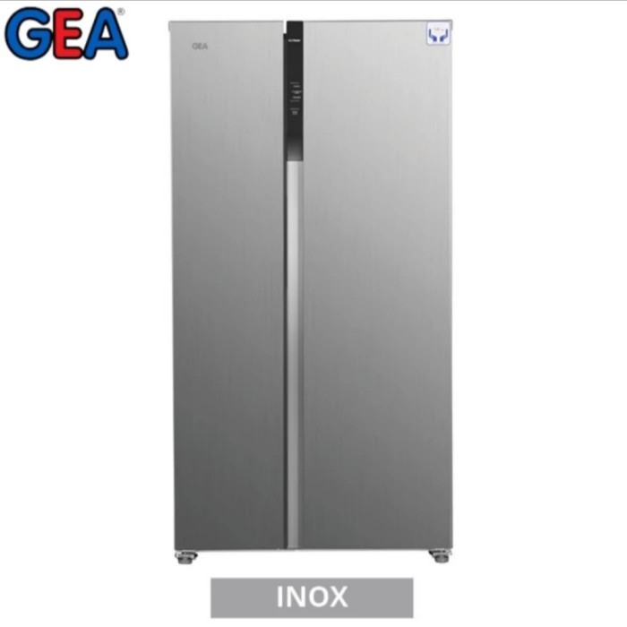 KULKAS GEA G2D-472 KULKAS SIDE BY SIDE INVERTER INOX G2D 472 G2D472