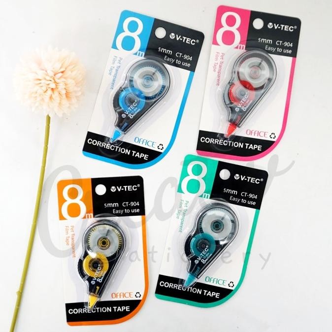 

TERMURAH - V-tec Correction Tape Tip Ex Kertas CT-904 8 METER