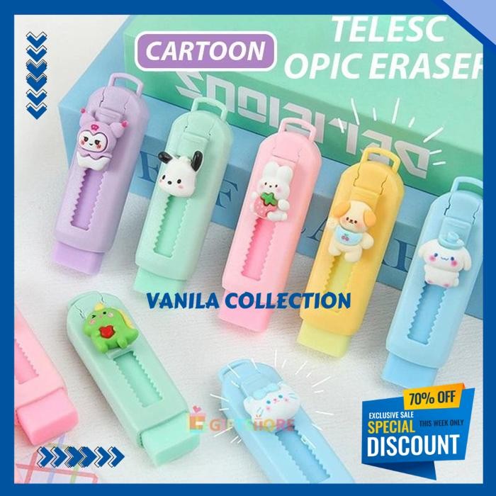 

SANRIO SLIDING ERASER/KARTUN PENGHAPUS MEKANIK/LUCU HAPUSAN MEKANIK WARNA LUCU TIDAK MENINGGALKAN SERPIHAN 4B UNGGULAN