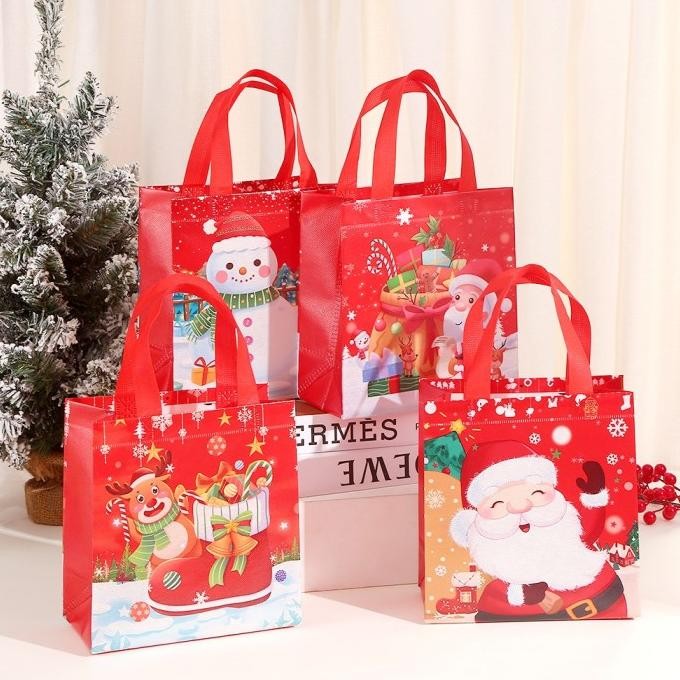 

JHK Kantong Natal Besar Bahan PVC Tas Goodie Bag Paper Bag Shopping Bag