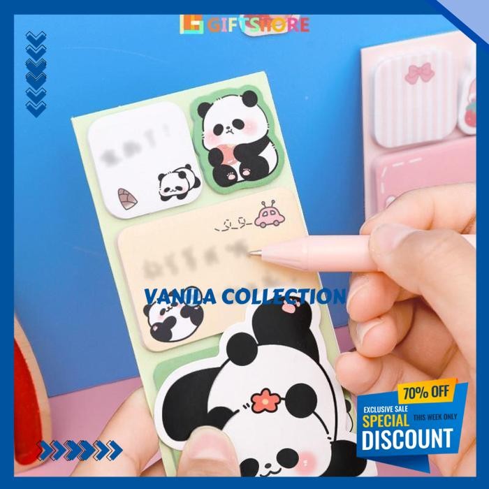 

100PCS CATATAN TEMPEL KARTUN 4-IN-1 STICKY NOTE BUKU STIKER CATATAN KOMBINASI HEWAN KARTUN BUKU MEMO LUCU-GS INOVATIF