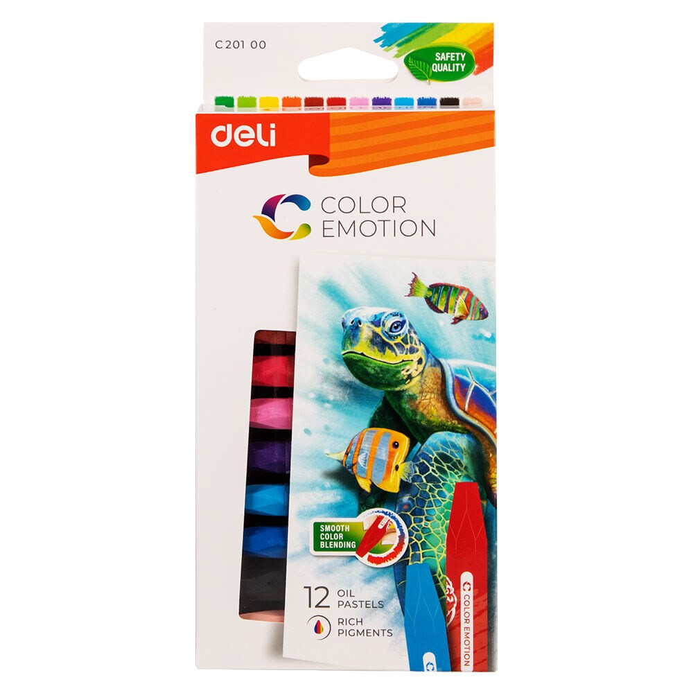 

Deli EC20100 Oil Pastel Smooth Rich Blending 12 Color Crayon warna anak